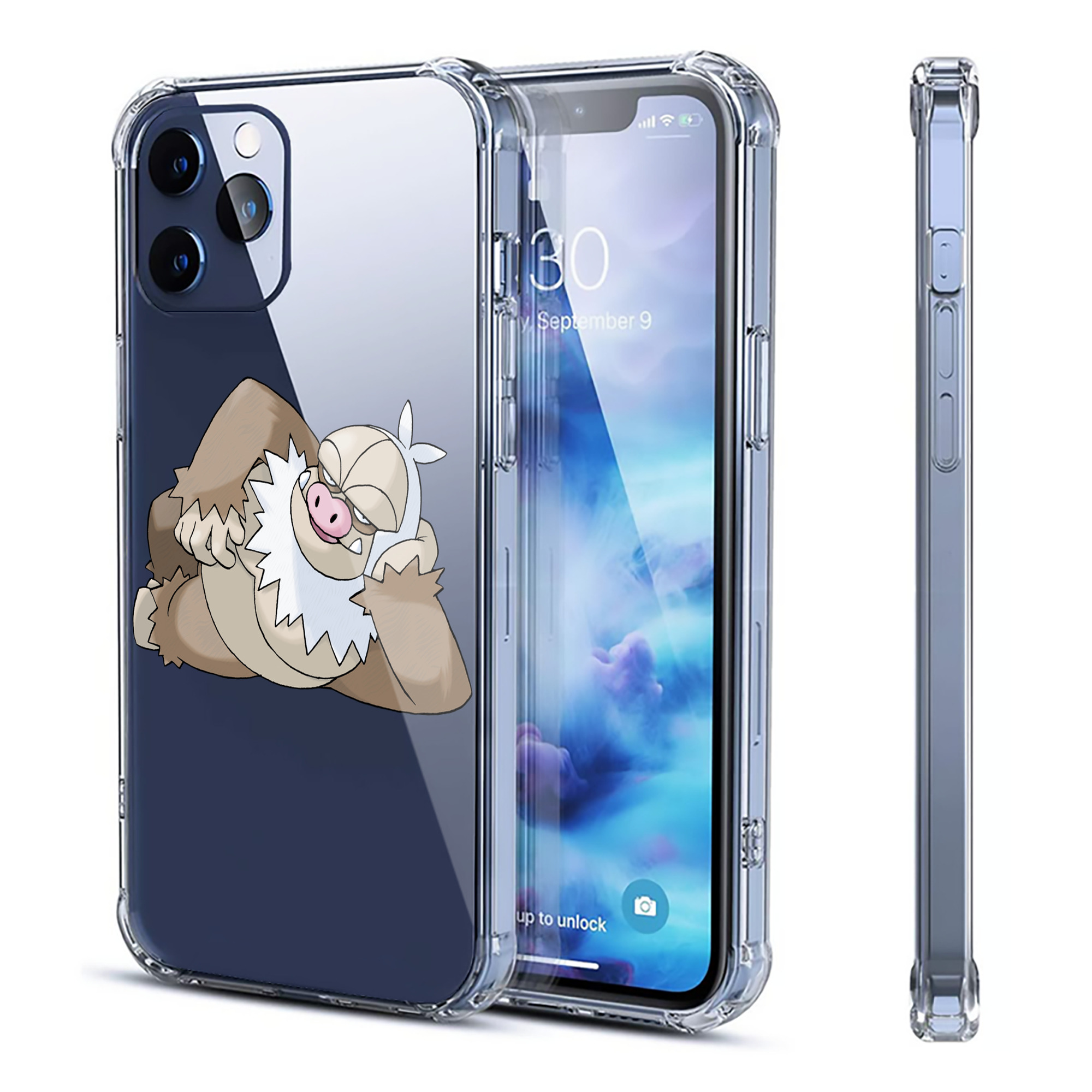 （画像用） ポケットモンスター Pokémon 【iPhone 12シリーズ対応】透明スマホケース（クリアソフトケース）